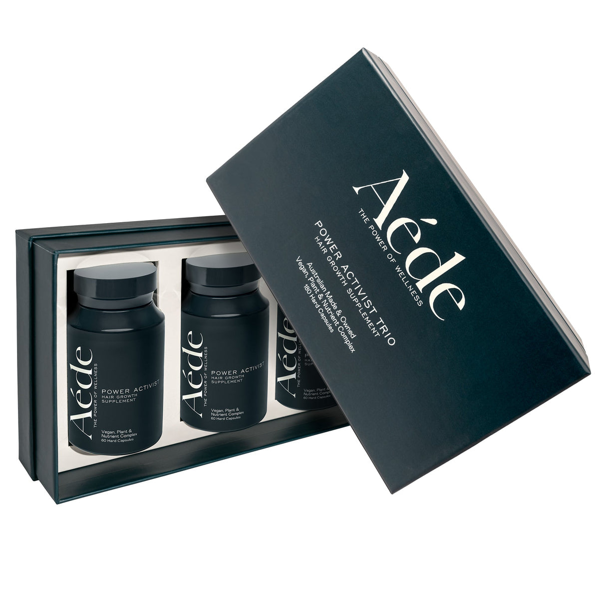 power activist trio, 3 month supplement. treats fine or thinning hair, itchy scalp, stress related hair loss, hormonal imbalances, thyroid conditions, androgenic alopecia and hormonal hair loss.